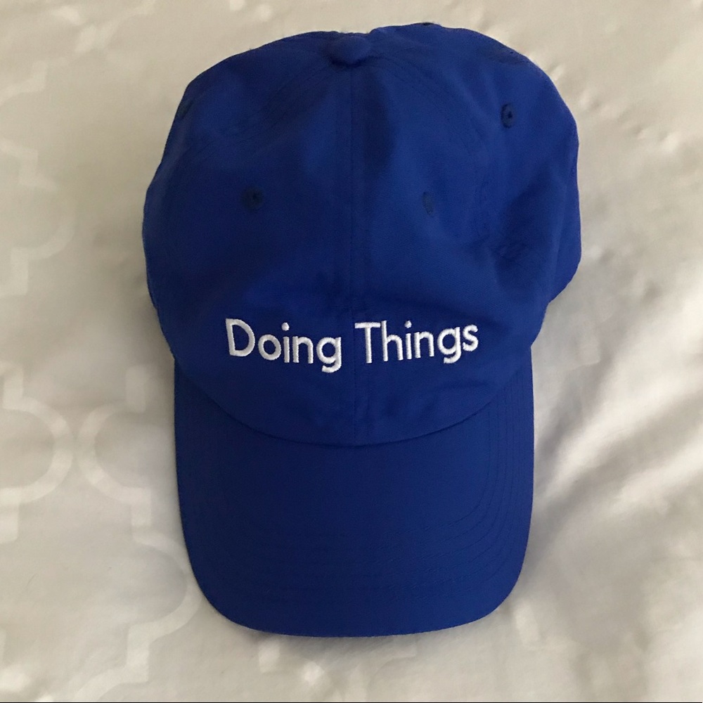 OUTDOOR VOICES - blue Velcro back hat